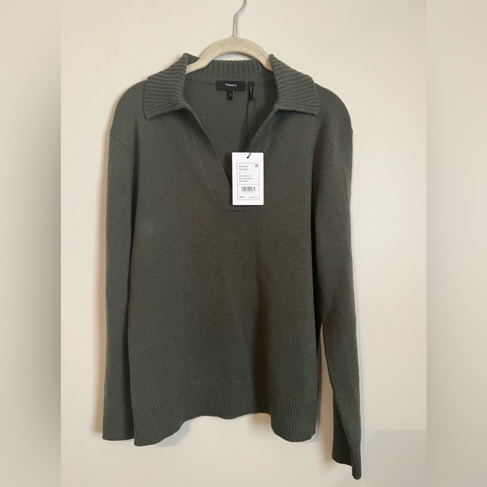 NEW WITH TAG | Women’s Theory Polo Cashmere Sweater (Size Small)